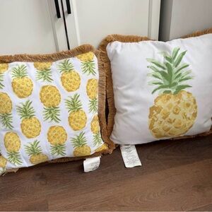 Pineapple Print patio Throw Pillows (reversible)